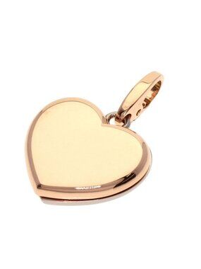 Cartier Double Heart Charm Pendant Top 18K Pink Gold White